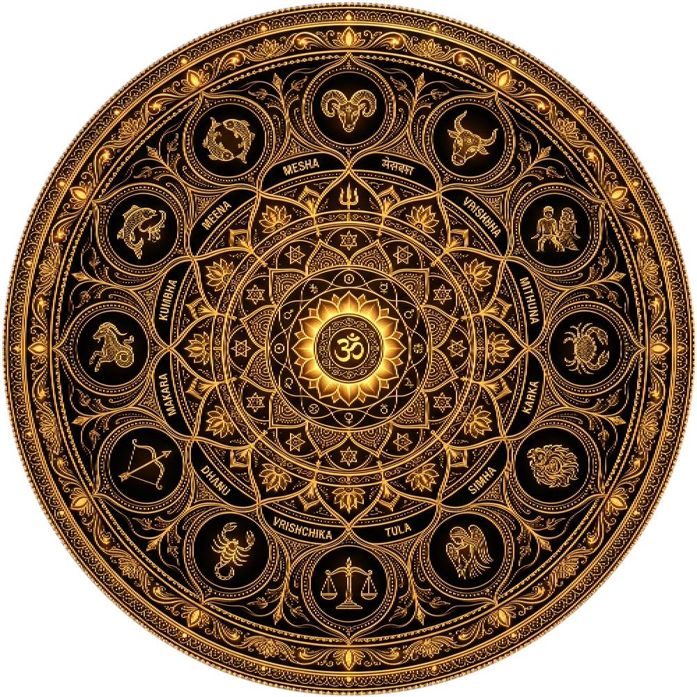 Rotating Astrological Zodiac Chakra